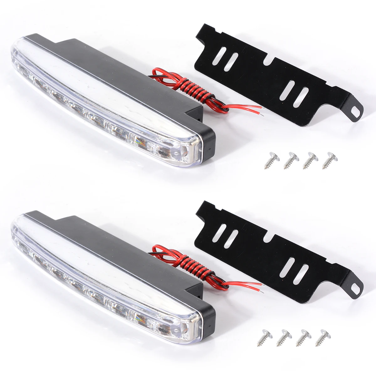 2016 Newest 2Pcs Universal Car Daytime Running Lights 8 LED DRL