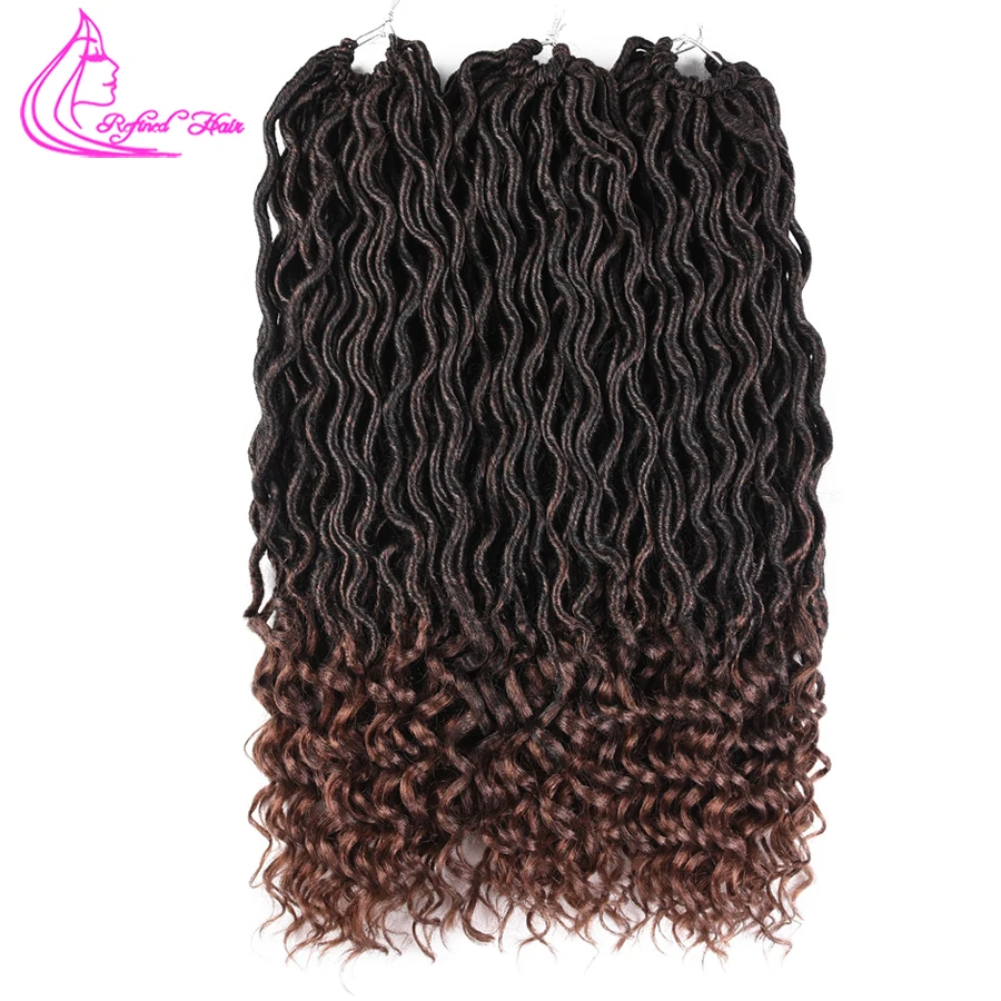 Refined Hair 18inch Goddess Crochet Braids Synthetic Braiding Hair