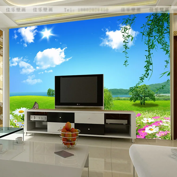 

Natural scenery Wallpaper Custom 3D Wall Mural Blue Sky Photo wallpaper Kids Bedroom Livingroom Room decor Art Interior Design