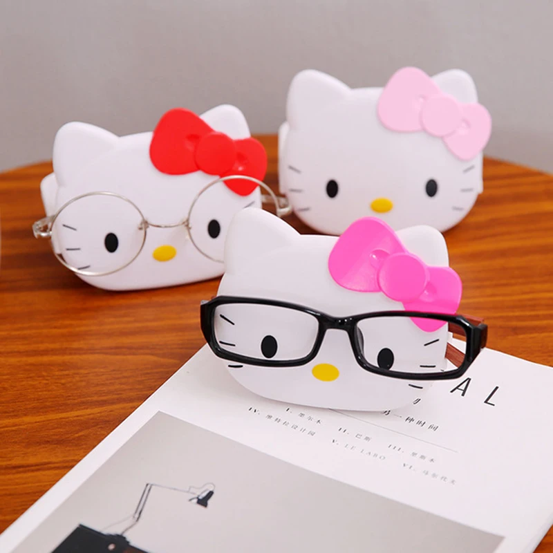 

Cute Cartoon Hello Kitty Soap Storage Box Desktop Stationery Cute Cat Multi-functional Small Glasses Storage Rack C