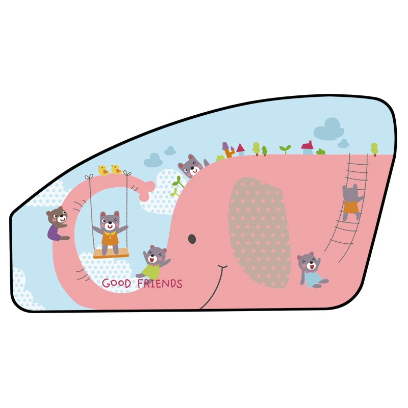 Мультяшное детское автомобильное безопасное сиденье, окно, солнцезащитный козырек, занавеска, Солнцезащитная шторка, автомобильная боковая Регулируемая Солнцезащитная пленка, УФ защита, инструменты