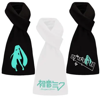 

Fashion Womens Scarf Anime Hatsune Miku Warp-knitted Velvet Scarf Winter Fleece Scarves Cosplay Neckerchief Muffler Friends Gift