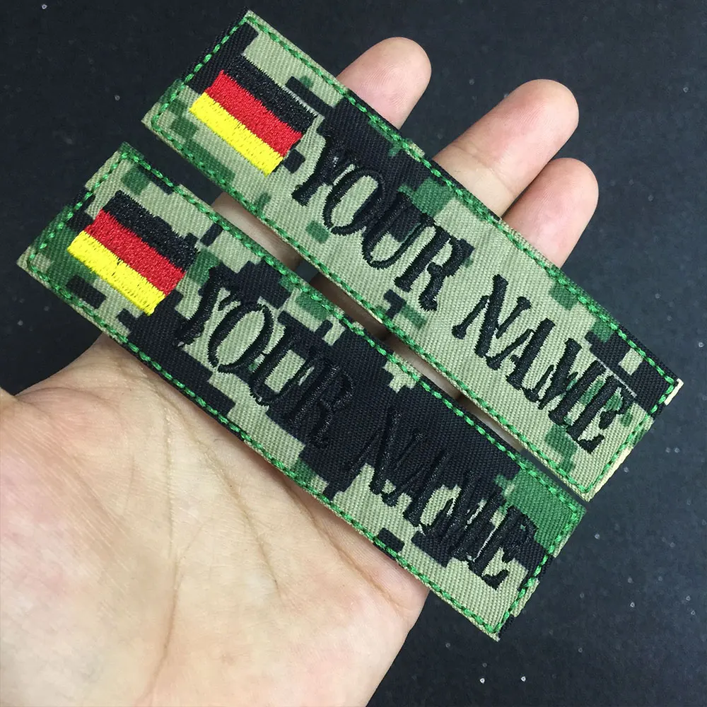 Custom Embroidery morale Name Patch, 2 pcs Personalized Military Number