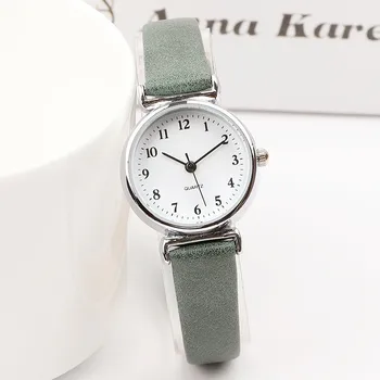 

Exquisite small simple women dress watches retro leather female clock Top brand women's fashion mini design wristwatches clock