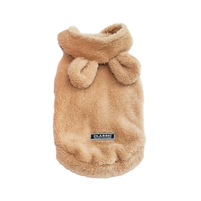 Classic Dog Clothes Puppy Bear Ear Hooded Pet Jacket Coat Winter Dog Clothes Sweater Clothing For Small Dogs Chihuahua #F#40NV2 (18)