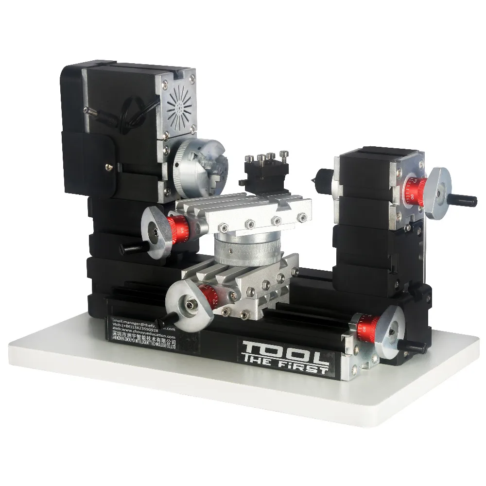 Cena TZ20002MR DIY BigPower Mini metalowa tokarka obrotowa, 60W 12000r min silnik, znormalizowana edukacja dzieci, najlepszy prezent