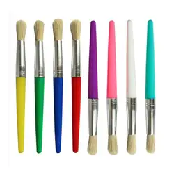 Карамельный цвет круглая головка пластиковый стержень грива ручка Мульти сцена подходит для рисования набор кистей для масляных красок