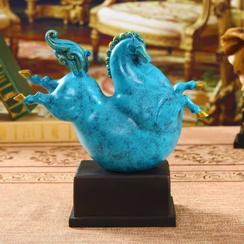 

Handmade Cartoon Figurines Resin Decorative Crafts Garden Decoration Sea flabby Horse Furnishing Modern Home Decor