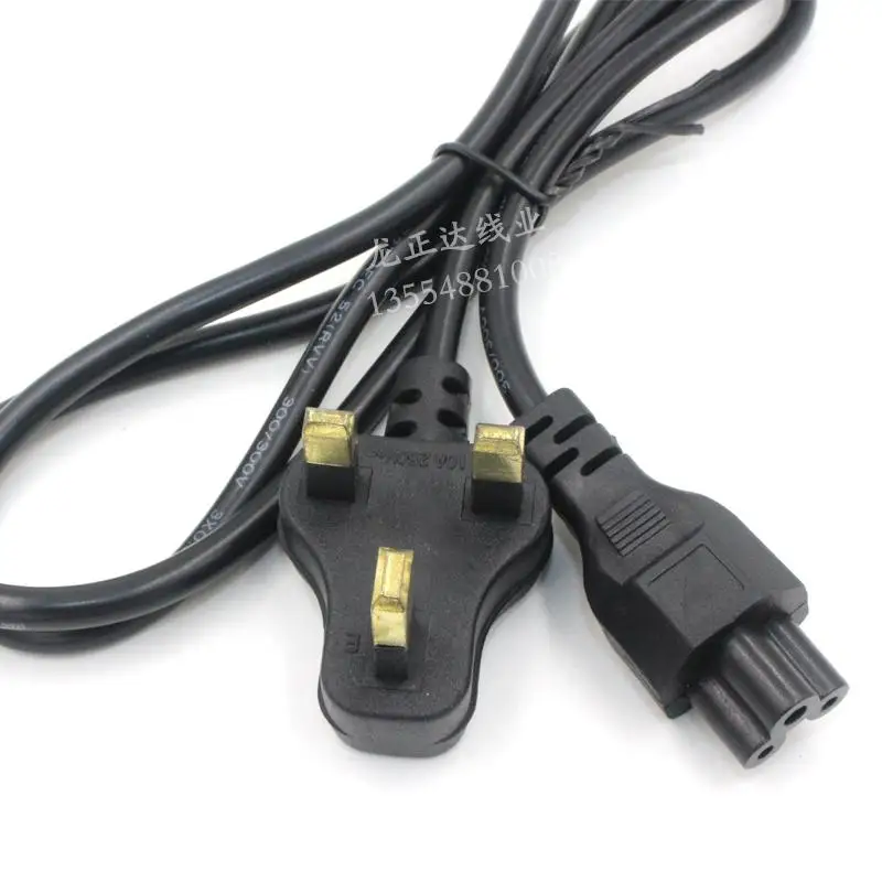 

Fusing 1.2m Small Standard Plum Blossom Tail Three-hole Plug-in Notebook Computer Charger Power Cord Flat Three-core Connection Free shipping
