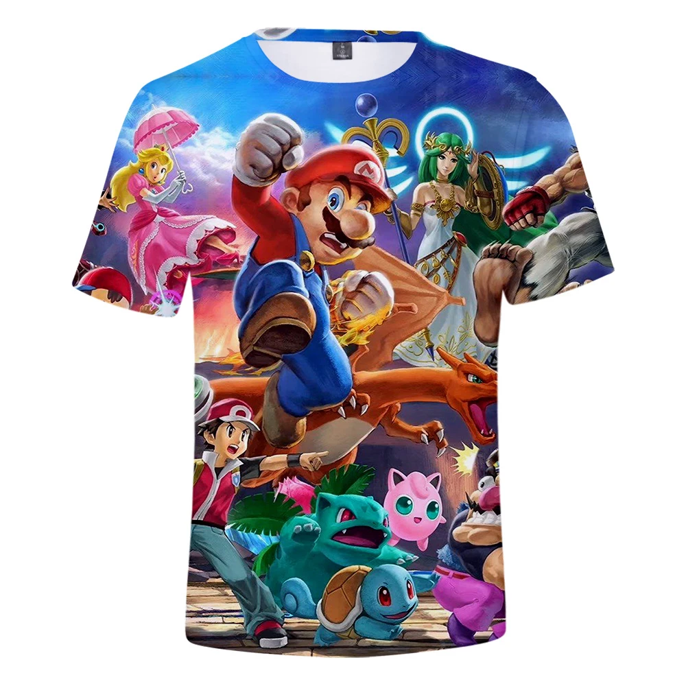 Супер Smash Bros. Повседневная Детская летняя футболка с 3D принтом из таркова, лидер продаж года, футболка с короткими рукавами, большие размеры