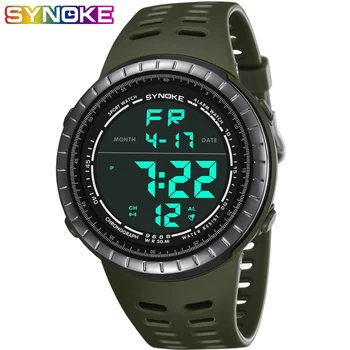 

SYNOKE Mens Sports Digital Watches Dive 50m Digital LED Military Watch Men Casual Electronics Wristwatches Wrist Fahion Gift