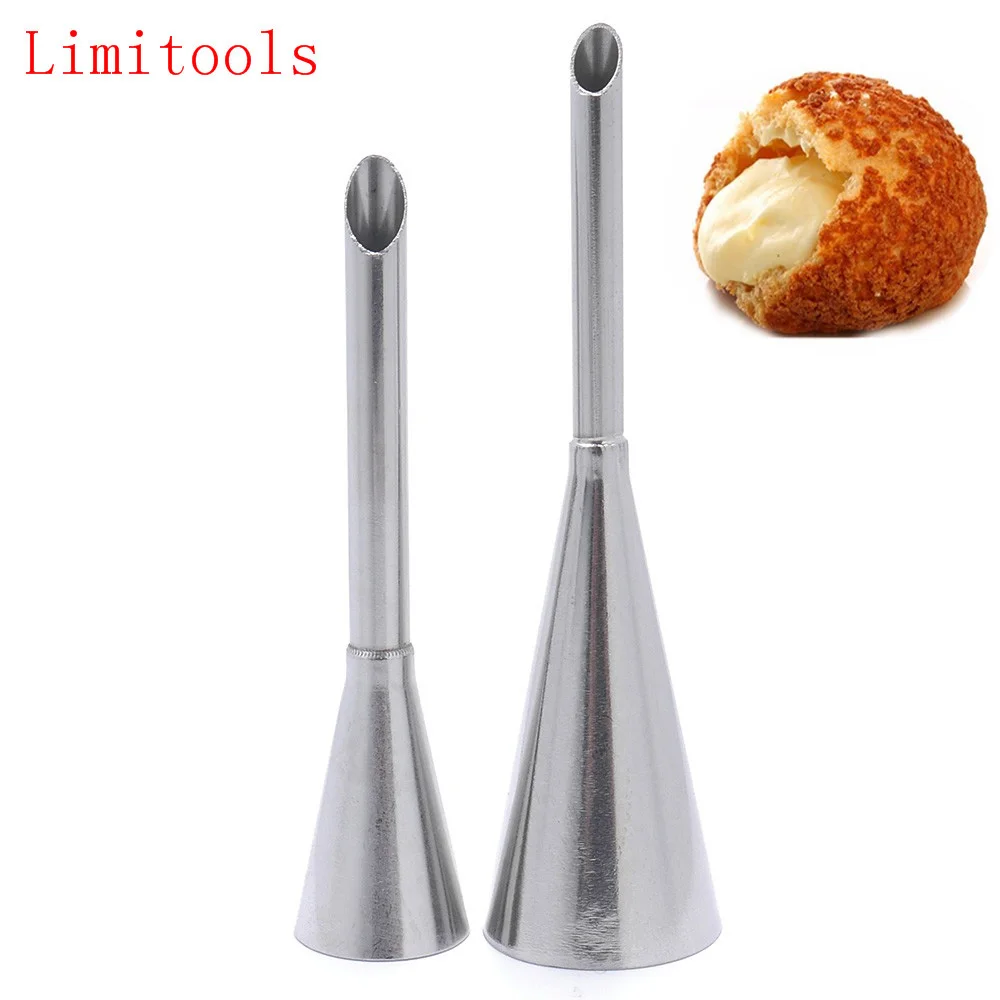 

New Hot 1PC 2 Size Cup Cake Cream Puffing Icing Piping Nozzle Tips Sugarcraft Fondant Pastry Moulds Baking Tools Dropshipping