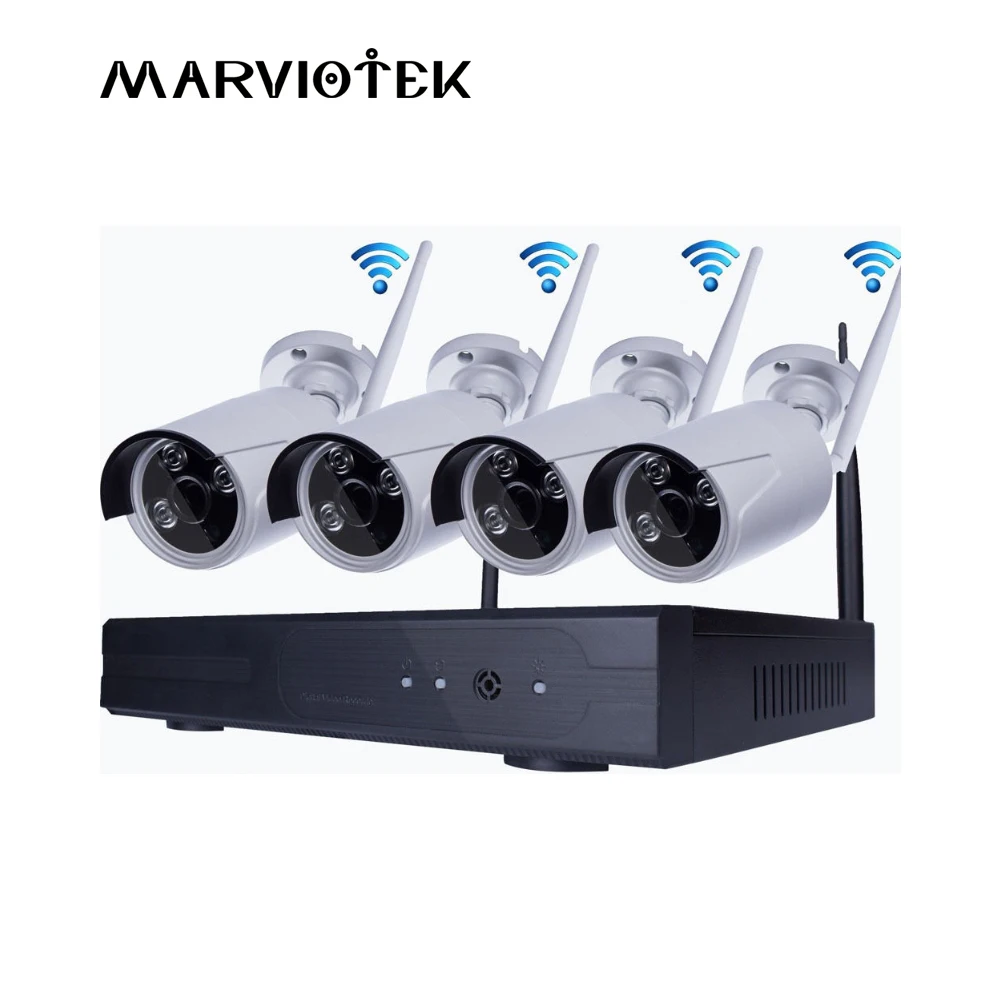 

4CH CCTV Camera System 1080p ip camera wifi nvr Kits 4 cameras wireless camera surveillance system wifi outdoor Waterproof DVR
