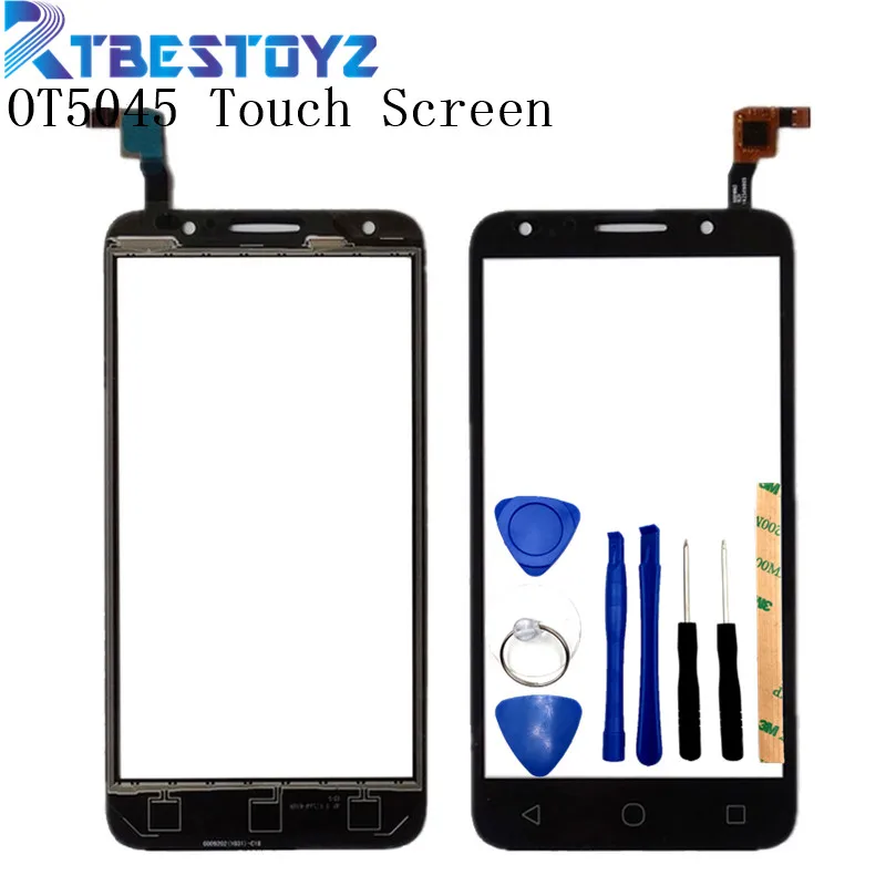 

RTBESTOYZ 5inch Touch Screen Digitizer For Alcatel One Touch pixi 4 4G 5045 OT5045 5045A 5045D 5045G 5045X Touchscreen Sensor