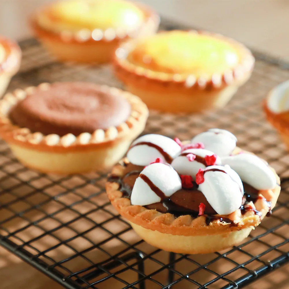 

7cm Cupcake Cake Cookie Flower Shape Egg Tart Mold 10pcs/Lot Aluminium Alloy Egg Tart Mould Baking Tools