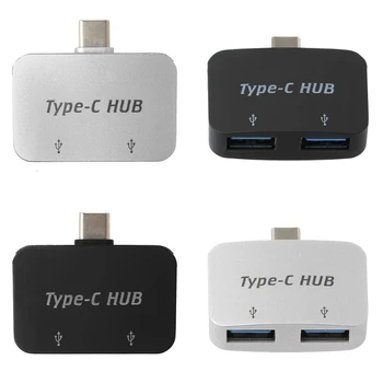 

Type C To 2 Port USB 2.0 Hub Adapter For MacBook Chromebook S8 S9 Note8 Xiaomi 6