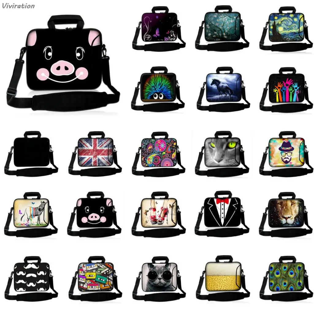 

Fasion Waterproof Neoprene Laptop Bag For Women 14 15 15.6 17.3 10 12 13 For Macbook Air 13.3 Mens' Casual Portable Notebook Bag