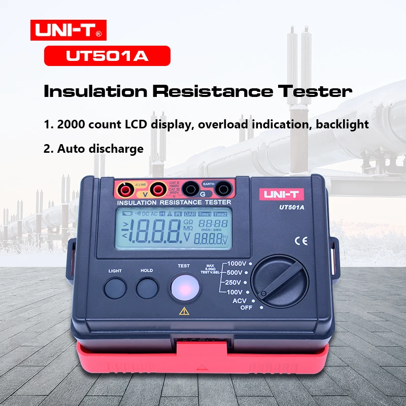 UNI T Insulation Resistance Tester Meter UT501A Megger Earth Ground