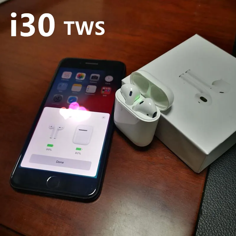 

New i30 TWS 1:1 pop-up wireless headset 6D subwoofer Bluetooth 5.0 earbuds PK i20 i10 i12 i13 i18 is not W1 chip original