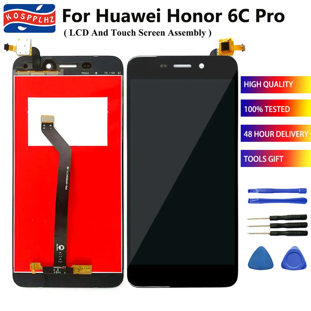 

100% Tested Well For Huawei Honor 6C Pro LCD Display Touch Screen Assembly Replacement 5.2 Inch For Honor 6CPRO +Tools+Adhesive