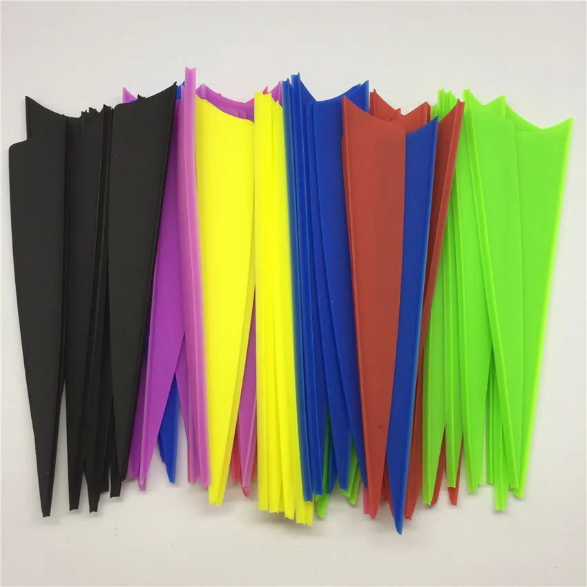 

50pcs High Quality 3.9" Shield Cut Right Wing Archery Hunting Arrrow Feather Plastic Vanes Fletch Arrow Vane Arrow Accessories