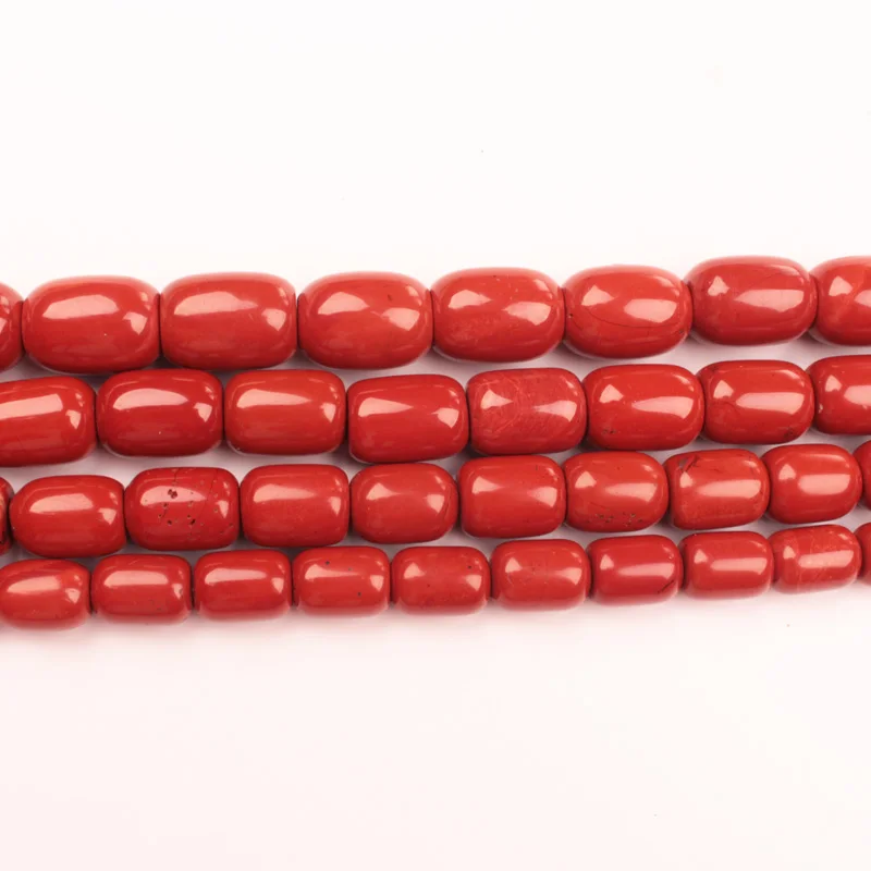 

10-20mm Wholesale Red Stone Drum Shape Beads 15" BeadsFor DIY Jewelry Making !We provide mixed wholesale for all items!