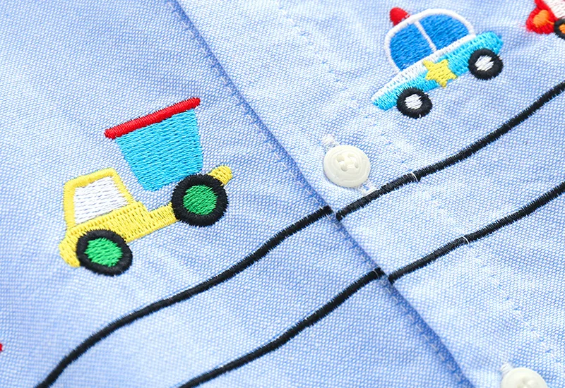 Осенняя детская рубашка для мальчиков хлопковая футболка с длинными рукавами для мальчиков, рубашка Повседневное изображением автомобиля из мультфильма, Детские футболки для мальчиков BC319