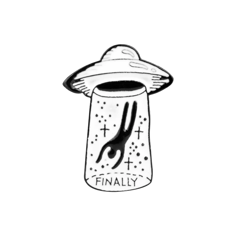 

Cartoon UFO Alie Planet Brooch Pins Spaceship Enamel Pins Button Backpack Clothes Collar Pin Badge Icon Funny Jewelry Kids Gift