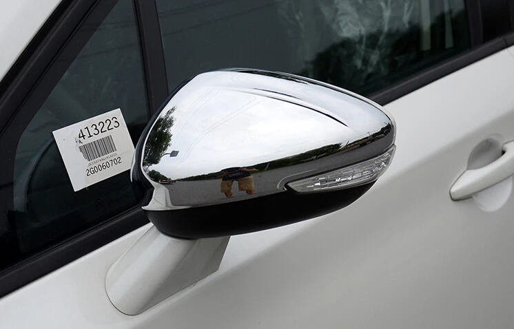

2PCS/Set Car Stying Fit For Peugeot 301 308 408 508 2008 3008 308S Door Side Wing Mirror Chrome Cover Rear View Cap Accessories