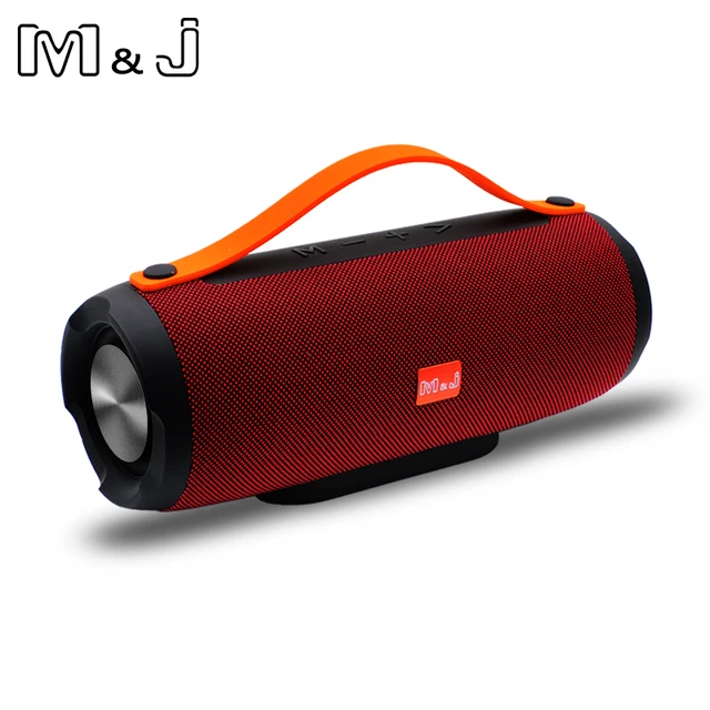 M&J Portable wireless Bluetooth Speaker Stereo big power 10W system TF FM Radio Music Subwoofer Column Speakers for Computer -