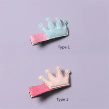 5 шт./упак. детей Заколки для волос Симпатичные Корона цветы Любовь Сердце Блеск заколки BB клип для маленьких девочек Декор волос аксессуары