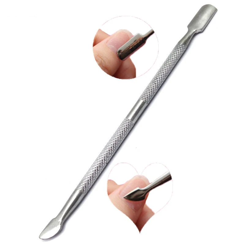 

1Pc Silver Stainless Steel Nail Cuticle Spoon Pusher Remover Cutter Nipper Clipper Manicure Pedicure Cleaning