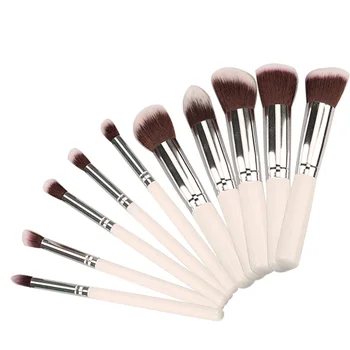 

10 pieces mini gold/silver makeup brush set cosmetic foundation mixed blush makeup tool eye shadow cosmetics set
