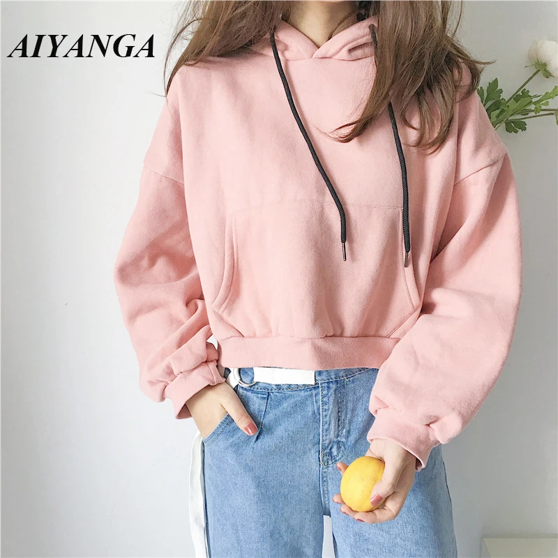 Harajuku Casual Cotton Hoody Women 2018 Winter Thick