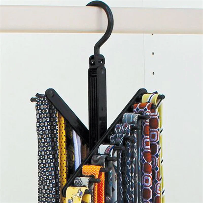 DINIWELL 20 Tie Rack Closet Organizer Neck Ties Necktie Belt Scarves