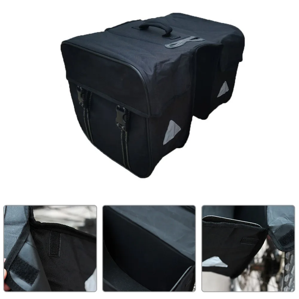 Flash Deal Mountain Bike Rear Rack Bag Waterproof Bicycle Trunk Bag Pannier Carrier Luggage Pannier Bag Double Side Rear Rack Tail Seat 5