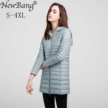 

NewBang Brand Women Long Jacket Female Winter Warm Coat Ultra Light White Down Jacket Woman Slim Windbreaker Coats
