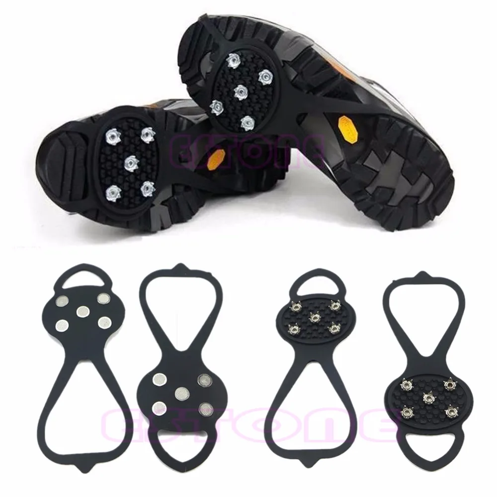 1Pair Ice Snow Studs Non-Slip Spikes Shoes Boots Grippers Crampon Walk Cleats New | Обувь