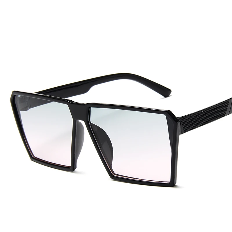 KidsC8black greypink LongKeeper родитель-ребенок цельная солнцезащитных очков детей квадратные очки оверсайз унисекс зеркало вождения очки Gafas UV400 - Цвет линз: KidsC8black greypink