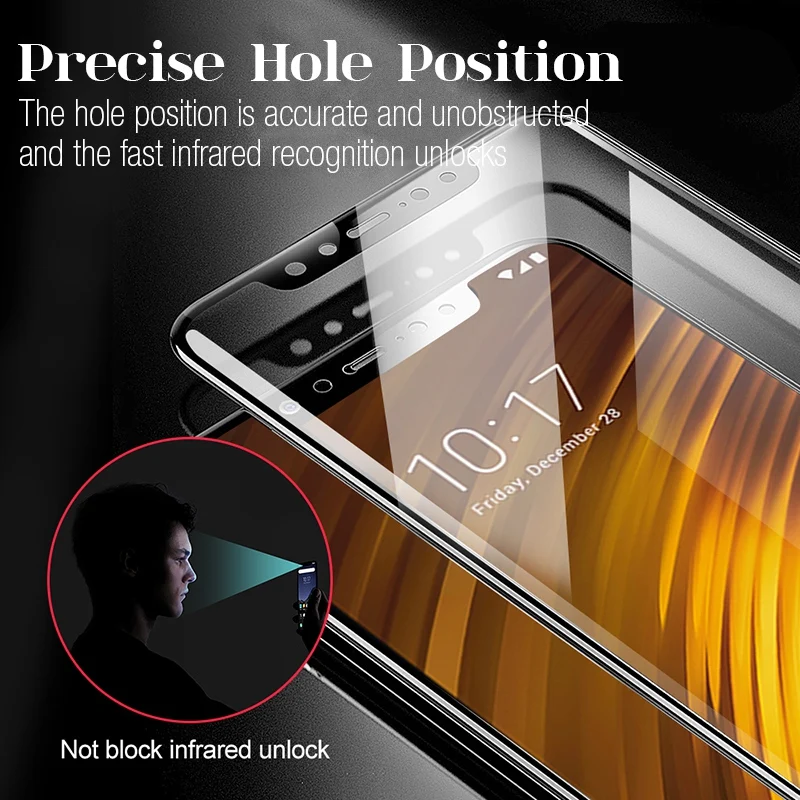 TOMKAS Xiaomi Pocophone F1&nbsp;Tempered Glass Scratch Proof Screen Protector For Xiaomi Mi 8 Glass&nbsp;Protector&nbsp;Xiaomi Mi 8 SE Glass