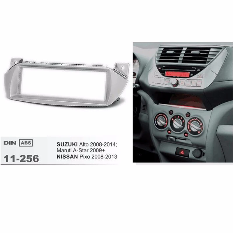 11-256 лучший автомобильный радиоприемник для Nissan pixo/SUZUKI Alto Maruti A-Star 2009+ приборная панель CD отделка монтажная рама комплект