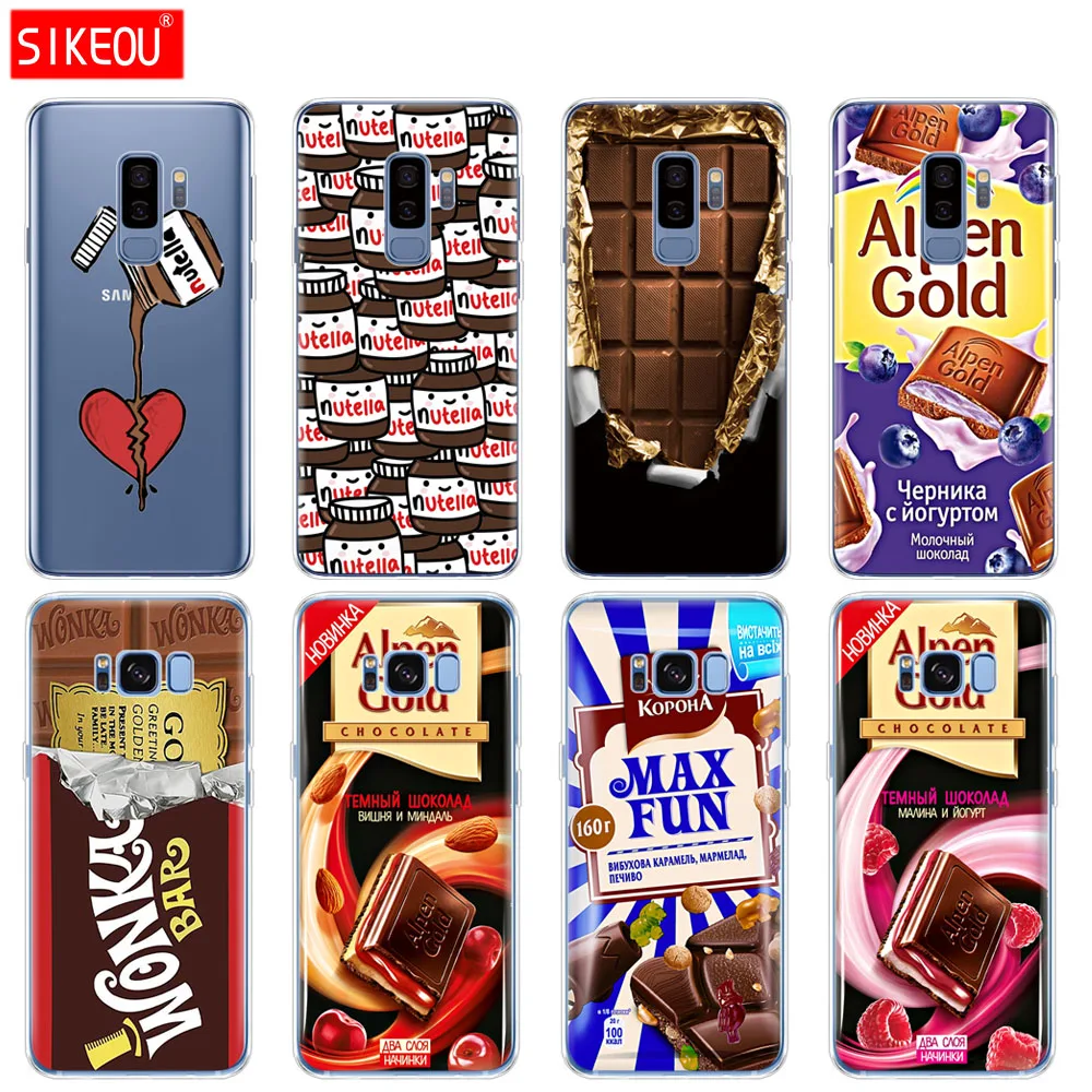 

silicone case for Samsung Galaxy S9 S8 S7 S6 edge S5 S4 S3 PLUS phone cover alenka bar wonka chocolate