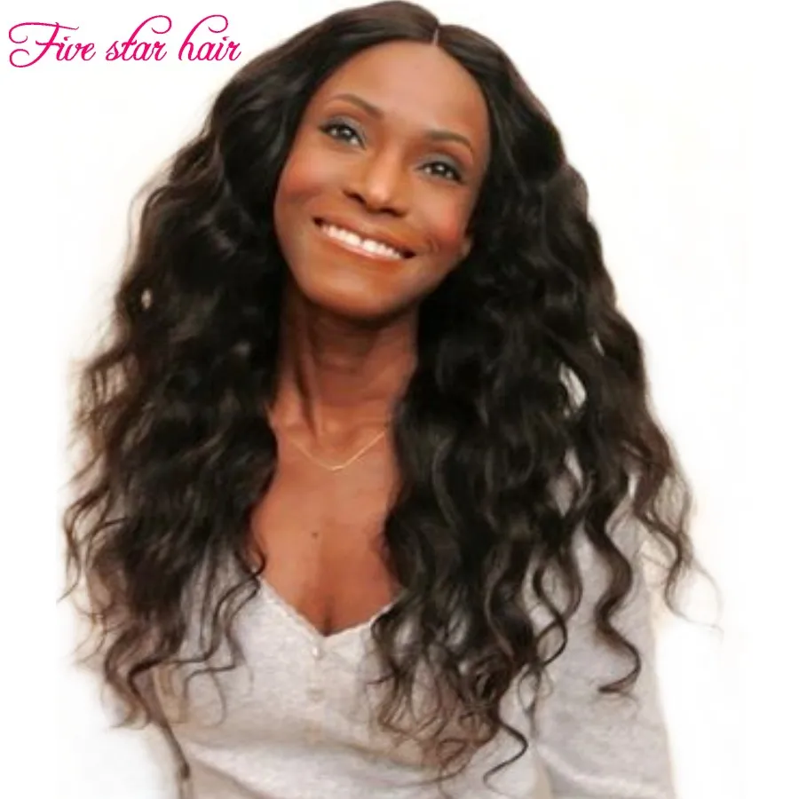 Glueless Lace Front human hair wigs beautiful Wavy human hair wigs Peruvian virgin hair Full Lace
