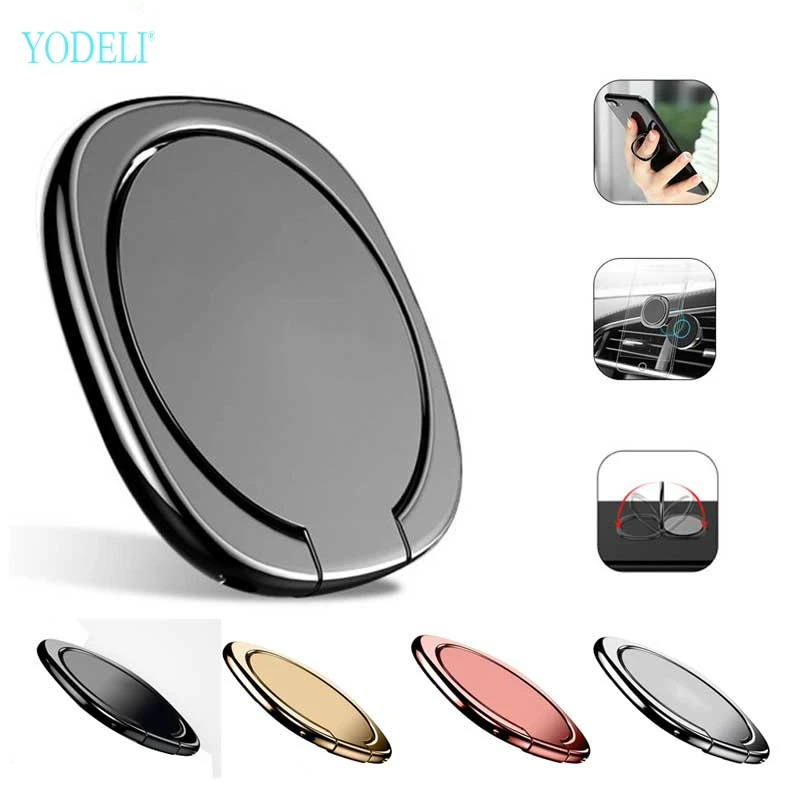 

Yodeli Universal Phone Holder Finger Ring Stand 360 Degree Rotation Car Holder For Samsung iPhone X 8 7 6 6S Plus 5S iPad Tablet