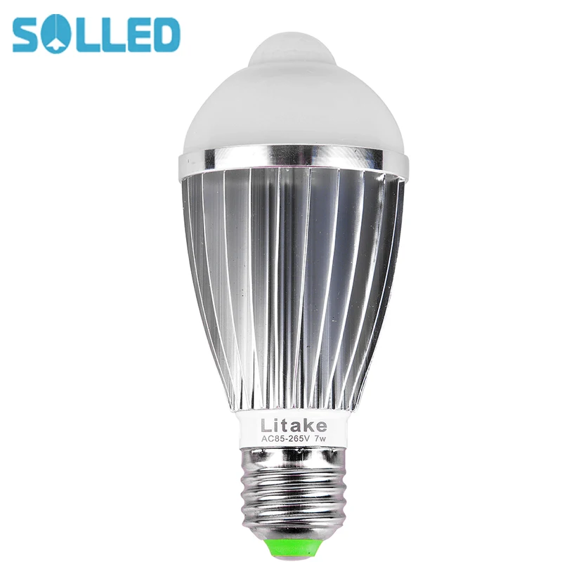 

SOLLED 7W E27 SMD5730 LED Motion Sensor Light Bulb Daylight White/Warm White Smart Auto On/Off Bulbs for Stairs Corridor Hallway