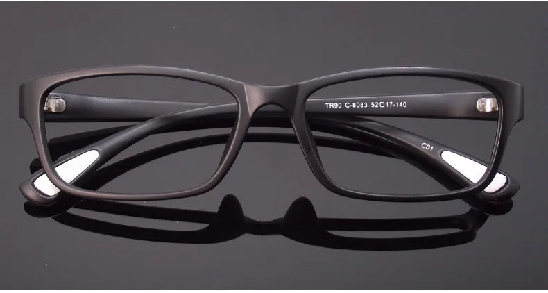 Toptical ультра-светильник TR90 очки матовая черная полная оправа гибкие ноги очки оправа противоскользящая близорукость два размера очки