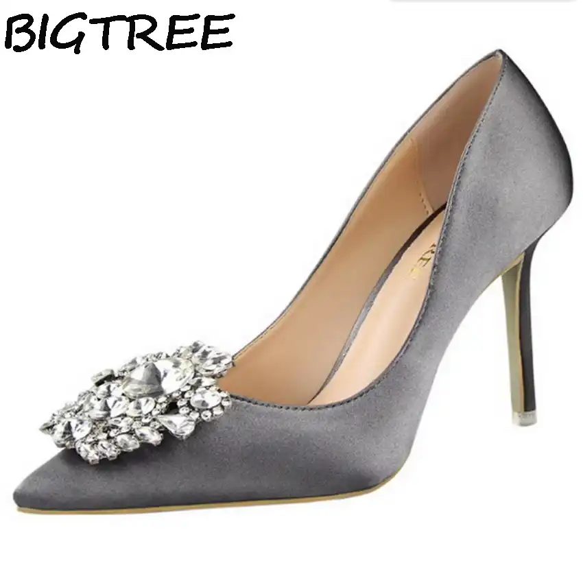 gray bridesmaid shoes