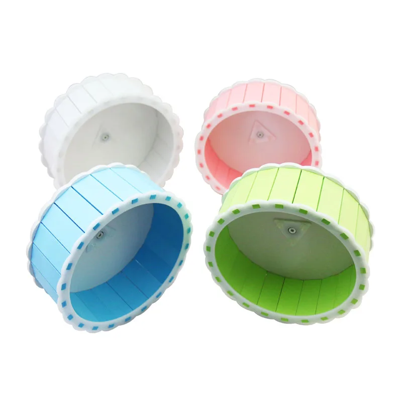 

1 Pcs Pet Hamster Running Wheel Toy Roller Round Silent Cage Supplies Exercise Accessories J2Y