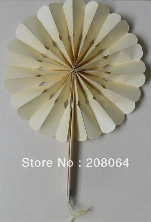Ivory Paper Wheel Fan for hanging decoration |