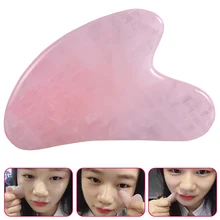 Кварцевая Нефритовая Gua Sha соскабливающая доска для ухода за телом, массажный инструмент, спа скребок для иглоукалывания спины, лица, ног, на...(China)